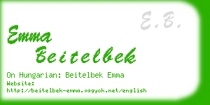 emma beitelbek business card